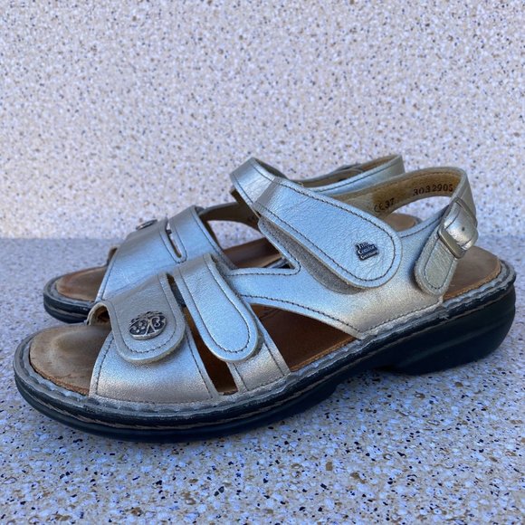 FINN COMFORT Strap Sandals Sling Back Leather Comfort Size 37 - Picture 6 of 16
